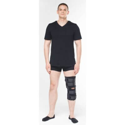 Бандаж на коленный сустав с шарнирными шинами без ограничения угла сгибания-разгибания Модель 0308У