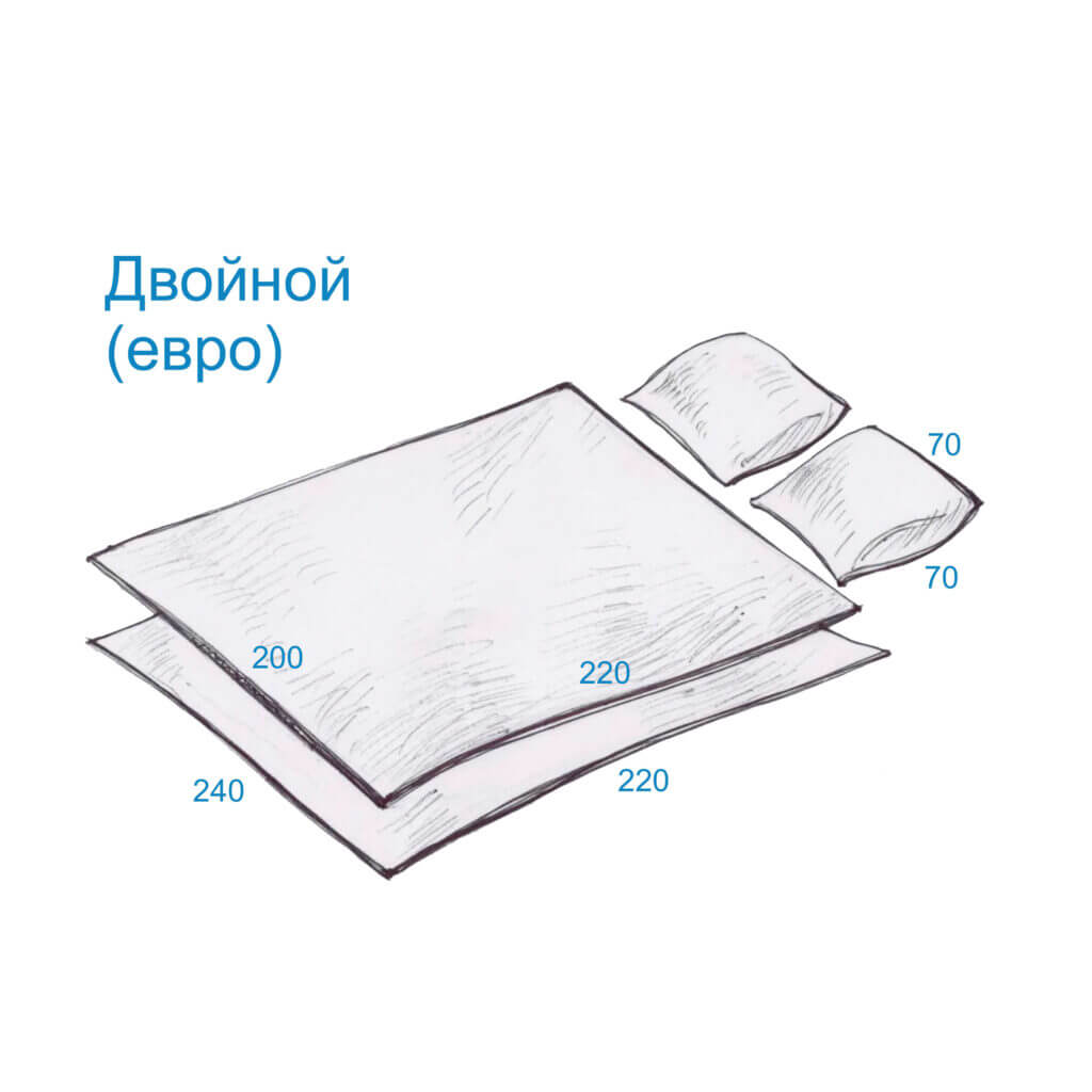 Комплект постельного белья двойной (евро) Модель 003