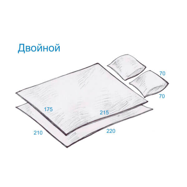 Комплект постельного белья двойной Модель 004