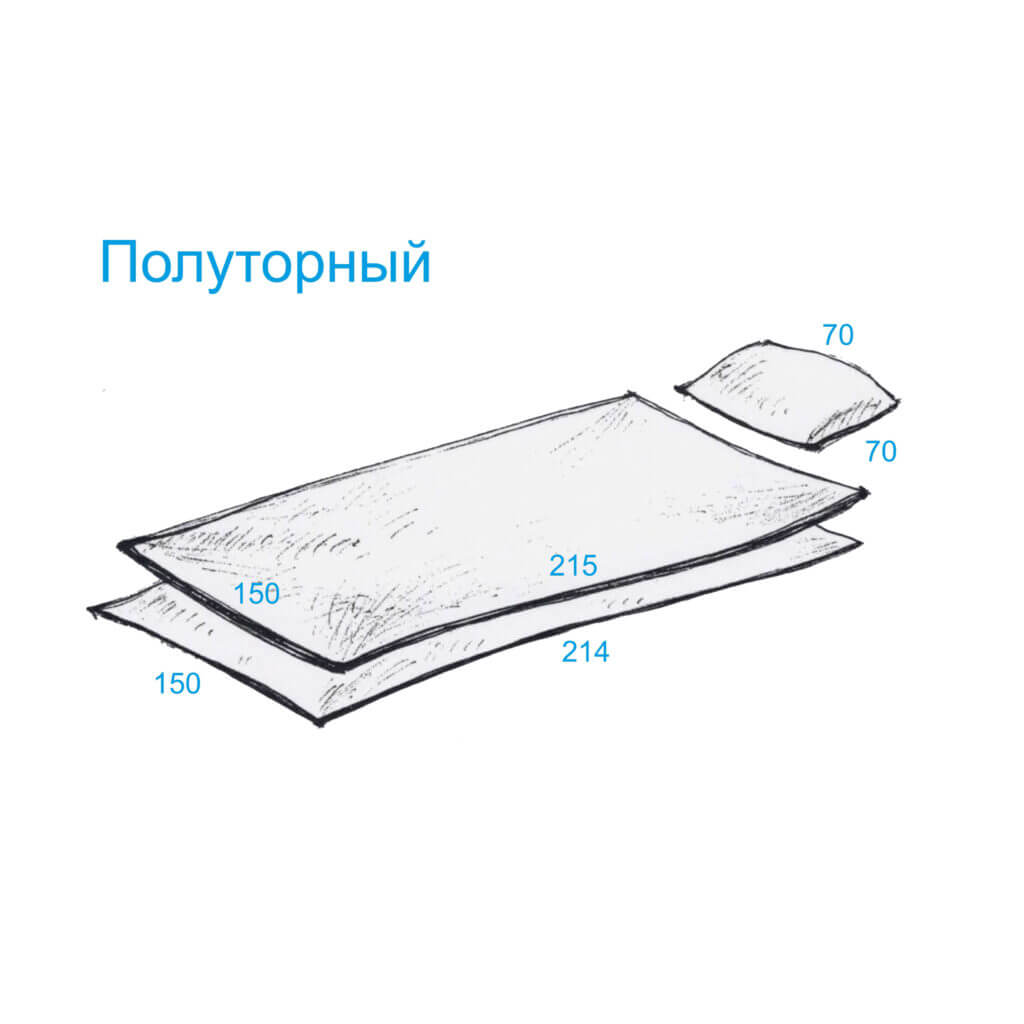 Комплект постельного белья полуторный Модель 005